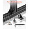 VEVOR 2PCS 4080 Aluminum Extrusion Profile, 19.69 Inch 500 mm, T Slot European Standard Anodized Linear Rail, High-Strength Extruded Aluminum Rail, for 3D Printer Parts and CNC DIY Workbench, Black
