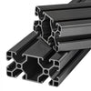 VEVOR 2PCS 4080 Aluminum Extrusion Profile, 19.69 Inch 500 mm, T Slot European Standard Anodized Linear Rail, High-Strength Extruded Aluminum Rail, for 3D Printer Parts and CNC DIY Workbench, Black