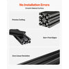 VEVOR 4PCS 4040 Aluminum Extrusion Profile, 15.75 Inch 400 mm, T Slot European Standard Anodized Linear Rail, High-Strength Extruded Aluminum Rail, for 3D Printer Parts and CNC DIY Workbench, Black