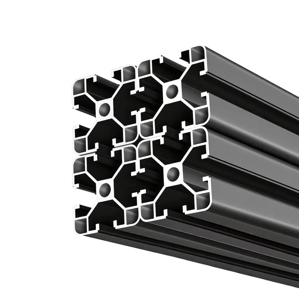 VEVOR 4PCS 4040 Aluminum Extrusion Profile, 15.75 Inch 400 mm, T Slot European Standard Anodized Linear Rail, High-Strength Extruded Aluminum Rail, for 3D Printer Parts and CNC DIY Workbench, Black