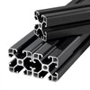 VEVOR 4PCS 4040 Aluminum Extrusion Profile, 15.75 Inch 400 mm, T Slot European Standard Anodized Linear Rail, High-Strength Extruded Aluminum Rail, for 3D Printer Parts and CNC DIY Workbench, Black