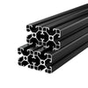 VEVOR 4PCS 4040 Aluminum Extrusion Profile, 15.75 Inch 400 mm, T Slot European Standard Anodized Linear Rail, High-Strength Extruded Aluminum Rail, for 3D Printer Parts and CNC DIY Workbench, Black