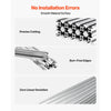 VEVOR 10PCS 2020 Aluminum Extrusion Profile, 39.37 Inch 1000 mm, T Slot European Standard Anodized Linear Rail, High-Strength Extruded Aluminum Rail, for 3D Printer Parts and CNC DIY Workbench, Silver
