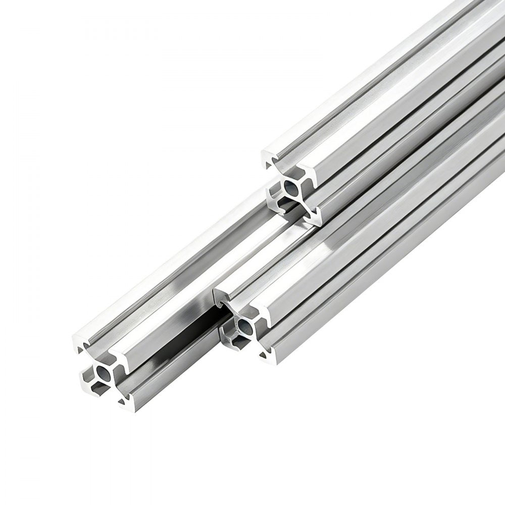 VEVOR 10PCS 2020 Aluminum Extrusion Profile, 39.37 Inch 1000 mm, T Slot European Standard Anodized Linear Rail, High-Strength Extruded Aluminum Rail, for 3D Printer Parts and CNC DIY Workbench, Silver