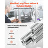 VEVOR 10PCS 2020 Aluminum Extrusion Profile, 48 Inch 1220 mm, T Slot European Standard Anodized Linear Rail, High-Strength Extruded Aluminum Rail, for 3D Printer Parts and CNC DIY Workbench, Silver