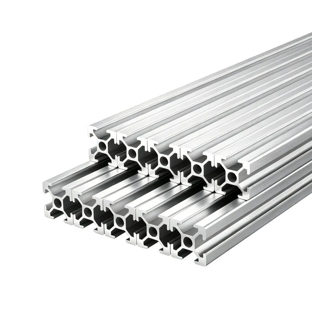 VEVOR 10PCS 2020 Aluminum Extrusion Profile, 48 Inch 1220 mm, T Slot European Standard Anodized Linear Rail, High-Strength Extruded Aluminum Rail, for 3D Printer Parts and CNC DIY Workbench, Silver
