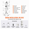 VEVOR Utility Sink Pump, 1/3 HP, 120-Volt, 1750 GPH Flow, 18 ft Head, Under-Sink Sump Pump System with Copper Wire Motor, Heavy-Duty Utility/Laundry Sink Pump, Drain Pump with 1-1/2" Outlet, White