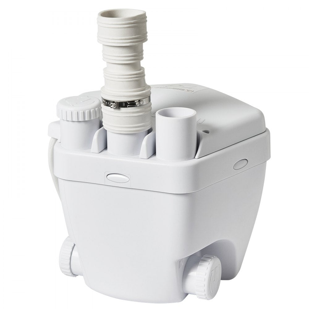 VEVOR Utility Sink Pump, 1/3 HP, 120-Volt, 1750 GPH Flow, 18 ft Head, Under-Sink Sump Pump System with Copper Wire Motor, Heavy-Duty Utility/Laundry Sink Pump, Drain Pump with 1-1/2" Outlet, White