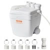 VEVOR Utility Sink Pump, 1/3 HP, 120-Volt, 1750 GPH Flow, 18 ft Head, Under-Sink Sump Pump System with Copper Wire Motor, Heavy-Duty Utility/Laundry Sink Pump, Drain Pump with 1-1/2" Outlet, White