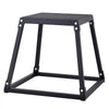 VEVOR Plyometric Jump Box, 18 Inch Plyo Box, Steel Plyometric Platform and Jumping Agility Box, Anti-Slip Fitness Exercise Step Up Box for Home Gym Training, Conditioning Strength Training, Black