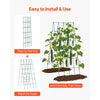 VEVOR Cucumber Trellis 4 Pack, A-Frame Garden Trellises for Raised Bed, Metal Rustproof Coating Plant Support for Vine, Climbing Plants, Peas, Beans, Zucchini, Tomato, Flower (38.98 x 15.75 in x 4PCS)
