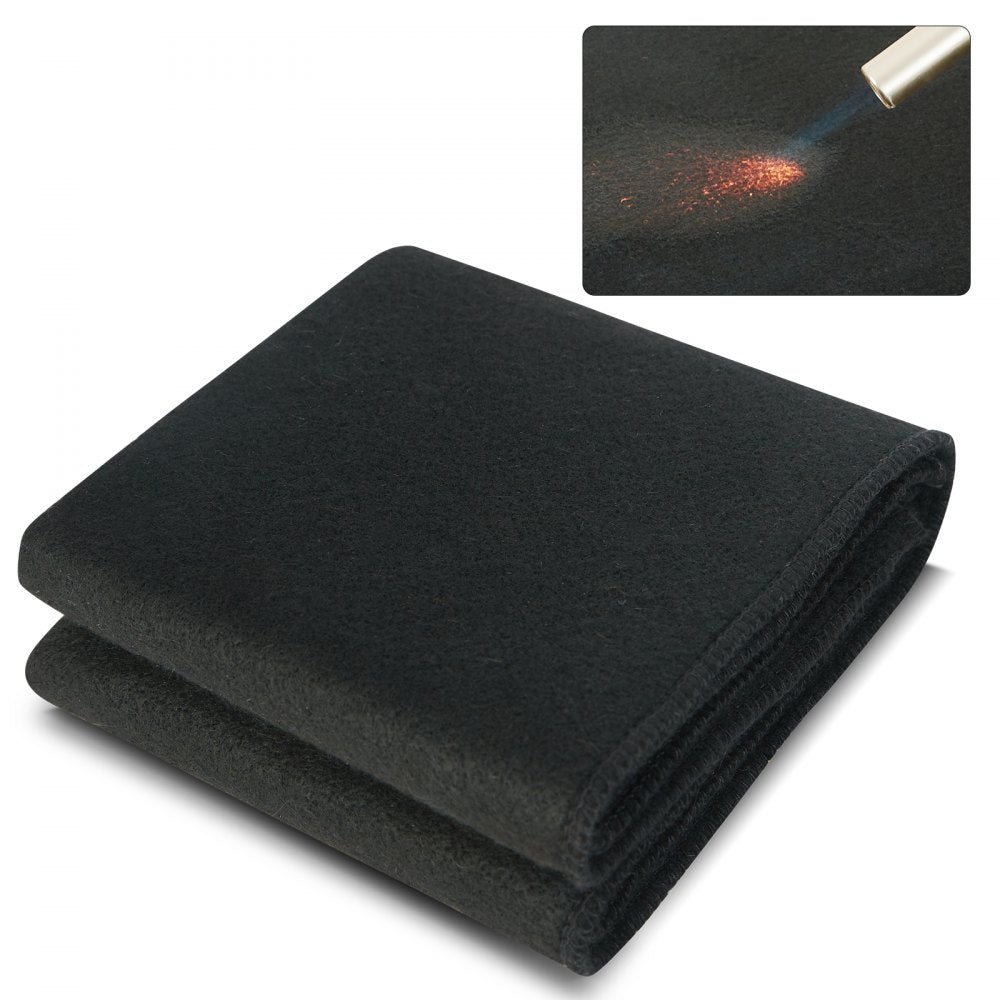 VEVOR Carbon Felt Welding Blanket, 27" x 12" Flame Retardant Welding Blankets, Up To 1800°F Heat Resistant Blanket Set, Cuttable Carbon Fiber Fire Retardant Insulation Welding Mat Pad, 1 Pack