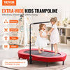VEVOR Kids Trampoline, 56x36 inch Indoor Outdoor Trampoline, Foldable Mini Trampoline with Handle, Rebounder Trampoline for Toddlers, Birthday Gift for 3+ Years Children, Boys Girls for Fun, Red