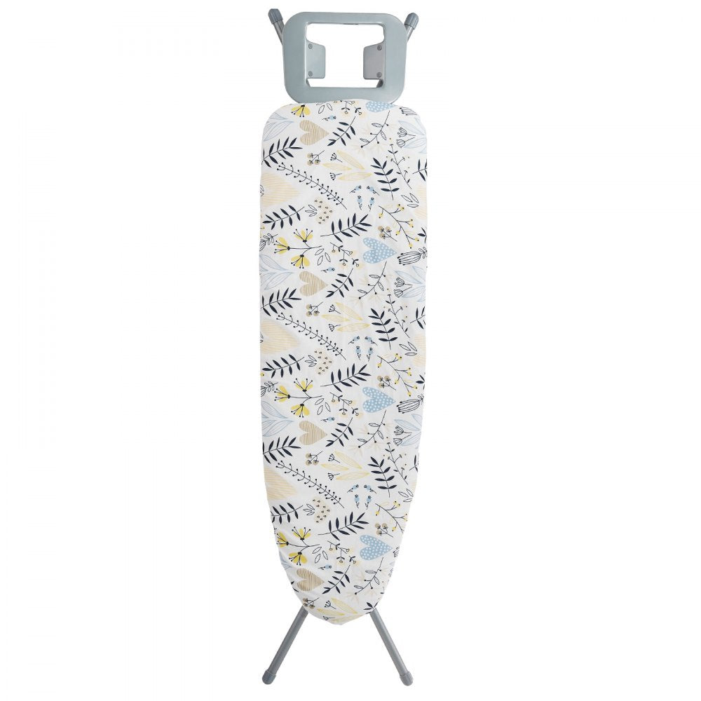 VEVOR Ironing Board with Large 51 x 13 Ironing Surface, Thickened 4 Layers Iron Board with Heat Resistant Cover and 100% Cotton Cover, 7 Adjustable Heights Ironing Board for Home Laundry Room Use
