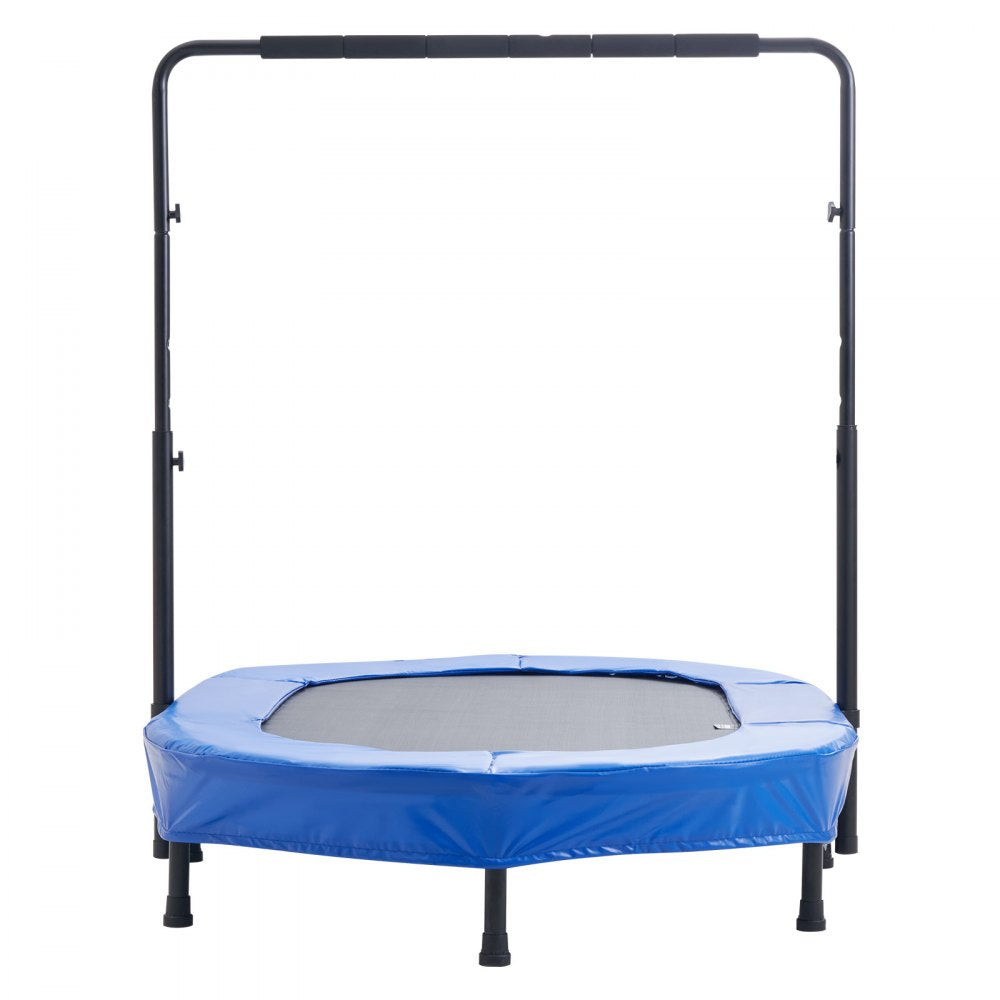 VEVOR Kids Trampoline, 56x36 inch Indoor Outdoor Trampoline, Foldable Mini Trampoline with Handle, Rebounder Trampoline for Toddlers, Birthday Gift for 3+ Years Children, Boys Girls for Fun, Bule