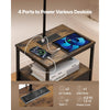 VEVOR Floor Lamp with Table, 3-Tier End Table with Drawer and 3 Color Temperature Lighting, Modern Side Nightstand Bedside Desk with USB & Type C & AC Charging Port for Living Room, Bedroom, Dorm