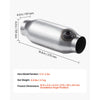 VEVOR Universal Catalytic Converter, 2.5 Inch Inlet/Outlet, 2 Pack High Flow Car Catalytic Converter with O2 Port, Direct Replacement, Stainless Steel Material, for Quick Exhaust Gas Purification