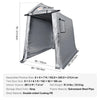VEVOR Outdoor Storage Shed, 6 x 8 ft Portable Storage Tent with Roll-up Door & Vents, Waterproof Canopy Shed Shelter, Heavy Duty Frame, Patio Garage Carport for Motorcycle, Lawn Mower, Bike, Grey