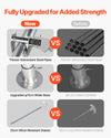 Upgraded strength comparison (pipes, base, stakes)