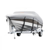 VEVOR Boat Cover, 20'-22' Trailerable Waterproof Boat Cover, 600D Marine Grade PU Oxford, with Motor Cover and Buckle Straps, for V-Hull, Tri-Hull, Fish Ski Boat, Runabout, Bass Boat, Grey