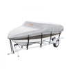 VEVOR Boat Cover, 20'-22' Trailerable Waterproof Boat Cover, 600D Marine Grade PU Oxford, with Motor Cover and Buckle Straps, for V-Hull, Tri-Hull, Fish Ski Boat, Runabout, Bass Boat, Grey