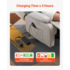 VEVOR Battery Pack for Reclining Furniture with Adapter, 2500 mAh Rechargeable Recliner Battery Pack with Universal 2-Pin Connector and LED Screen, for Electric Recliner, Sofa, Couch & Lift Chair
