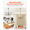 VEVOR 6-Light Chandelier, Black Farmhouse Chandelier, Adjustable Height, Dining Room Hanging Light Fixture for Ceilings, Modern Chandelier for Bedroom, Foyer, Hall, Kitchen, Living Room and Entryway