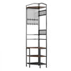 VEVOR Corner Hall Tree, 71.3 in Coat Rack with Hooks, Top Shelf & Steel Frame, Freestanding Clothes Shoes Rack Storage Organizer with Anti-Tip Set, Adjustable Non-Slip Feet for Entrance Closet Office