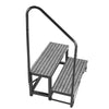 VEVOR RV Steps with Handrail, 2 Steps, 660 lbs Load Capacity, Heavy Duty Outdoor RV Stairs with Non-Slip Mat for Elderly and Pets, Portable Stairs for Hot Tub, Camper, Mobile Home, Porch, Pool, SPA