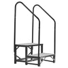 VEVOR RV Steps with Dual Handrails, 2 Steps, 660 lbs Load Capacity, Heavy Duty Outdoor RV Stairs with Non-Slip Mat for Elderly/Pets, Portable Stairs for Hot Tub, Camper, Mobile Home, Porch, Pool, SPA