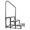 VEVOR RV Steps with Handrail, 3 Steps, 660 lbs Load Capacity, Heavy Duty Outdoor RV Stairs with Non-Slip Mat for Elderly and Pets, Portable Stairs for Hot Tub, Camper, Mobile Home, Porch, Pool, SPA