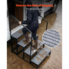 VEVOR RV Steps with Dual Handrails, 4 Steps, 660 lbs Load Capacity, Heavy Duty Outdoor RV Stairs with Non-Slip Mat for Elderly/Pets, Portable Stairs for Hot Tub, Camper, Mobile Home, Porch, Pool, SPA