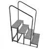 VEVOR RV Steps with Dual Handrails, 4 Steps, 660 lbs Load Capacity, Heavy Duty Outdoor RV Stairs with Non-Slip Mat for Elderly/Pets, Portable Stairs for Hot Tub, Camper, Mobile Home, Porch, Pool, SPA