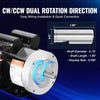 VEVOR 1.5HP Electric Motor 3450 rpm, AC 115V/230V, 56C Frame, Air Compressor Motor Single Phase, 5/8" Keyed Shaft, CW/CCW Rotation for Agricultural Machinery and General Equipment