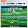 VEVOR Dog Agility Training Equipment, 4 PCS Set - Adjustable High Hurdles and Jump Ring, Puppy Obstacle Course Jump Starter Kit with Poles Storage Bag for Backyard, Indoor, Outdoor