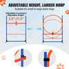 VEVOR Dog Agility Training Equipment, 4 PCS Set - Adjustable High Hurdles and Jump Ring, Puppy Obstacle Course Jump Starter Kit with Poles Storage Bag for Backyard, Indoor, Outdoor