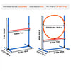 VEVOR Dog Agility Training Equipment, 4 PCS Set - Adjustable High Hurdles and Jump Ring, Puppy Obstacle Course Jump Starter Kit with Poles Storage Bag for Backyard, Indoor, Outdoor