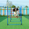 VEVOR Dog Agility Training Equipment, 4 PCS Set - Adjustable High Hurdles and Jump Ring, Puppy Obstacle Course Jump Starter Kit with Poles Storage Bag for Backyard, Indoor, Outdoor