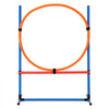VEVOR Dog Agility Training Equipment, 4 PCS Set - Adjustable High Hurdles and Jump Ring, Puppy Obstacle Course Jump Starter Kit with Poles Storage Bag for Backyard, Indoor, Outdoor