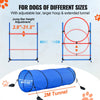 VEVOR Dog Agility Training Equipment, 5 PCS Set with Adjustable High Hurdles,6 Weave Poles, Tunnel, Jump Ring, Pause Box, Whistle, Foldable Bowl, Puppy Obstacle Course Kit with Storage Bags