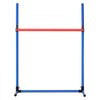 VEVOR Dog Agility Training Equipment, 4 PCS Set with Adjustable High Hurdles,6 Weave Poles,Jump Ring,Square Pause Box,Whistle,Foldable Bowl, Puppy Obstacle Course Kit for Backyard, Indoor, Outdoor