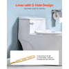 VEVOR Toilet Handle Replacement Kit, Front Mount Universal Toilet Handle, Toilet Handle Lever with Stainless Steel Flapper Chain, Toilet Flush Handle Fits Various Toilet Tanks, Chrome Finish, Silver