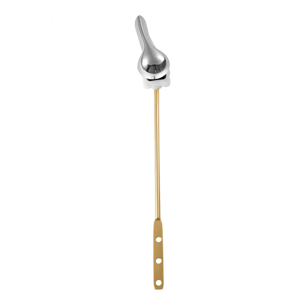 VEVOR Toilet Handle Replacement Kit, Front Mount Universal Toilet Handle, Toilet Handle Lever with Stainless Steel Flapper Chain, Toilet Flush Handle Fits Various Toilet Tanks, Chrome Finish, Silver