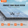 VEVOR 6 inch x 100ft Solar Panel Bird Guard, Critter Guard Roll Kit with 100pcs Aluminum Alloy Fasteners, Solar Panel Guard with Rust-proof PVC Coating, 1/2 inch Wire Roll Mesh