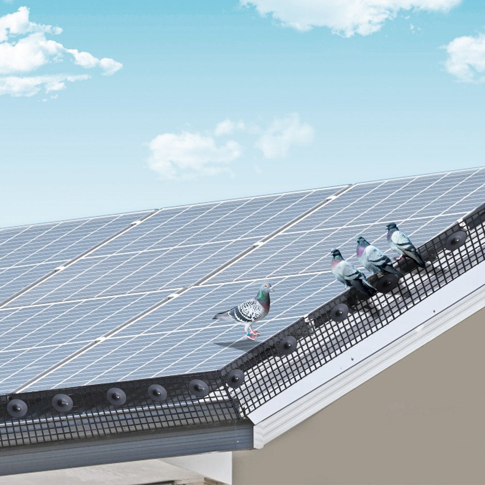 VEVOR 6 inch x 100ft Solar Panel Bird Guard, Critter Guard Roll Kit with 100pcs Aluminum Alloy Fasteners, Solar Panel Guard with Rust-proof PVC Coating, 1/2 inch Wire Roll Mesh