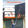 VEVOR Water Fed Pole Kit, 20FT Solar Panel Cleaning Pole with Extendable Handle, 180° Rotatable Brush Head & 65.6FT Hose, Household & Outdoor Window Cleaner Tool for Caravan Solar Panel Deck