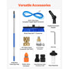 VEVOR Water Fed Pole Kit, 20FT Solar Panel Cleaning Pole with Extendable Handle, 180° Rotatable Brush Head & 65.6FT Hose, Household & Outdoor Window Cleaner Tool for Caravan Solar Panel Deck