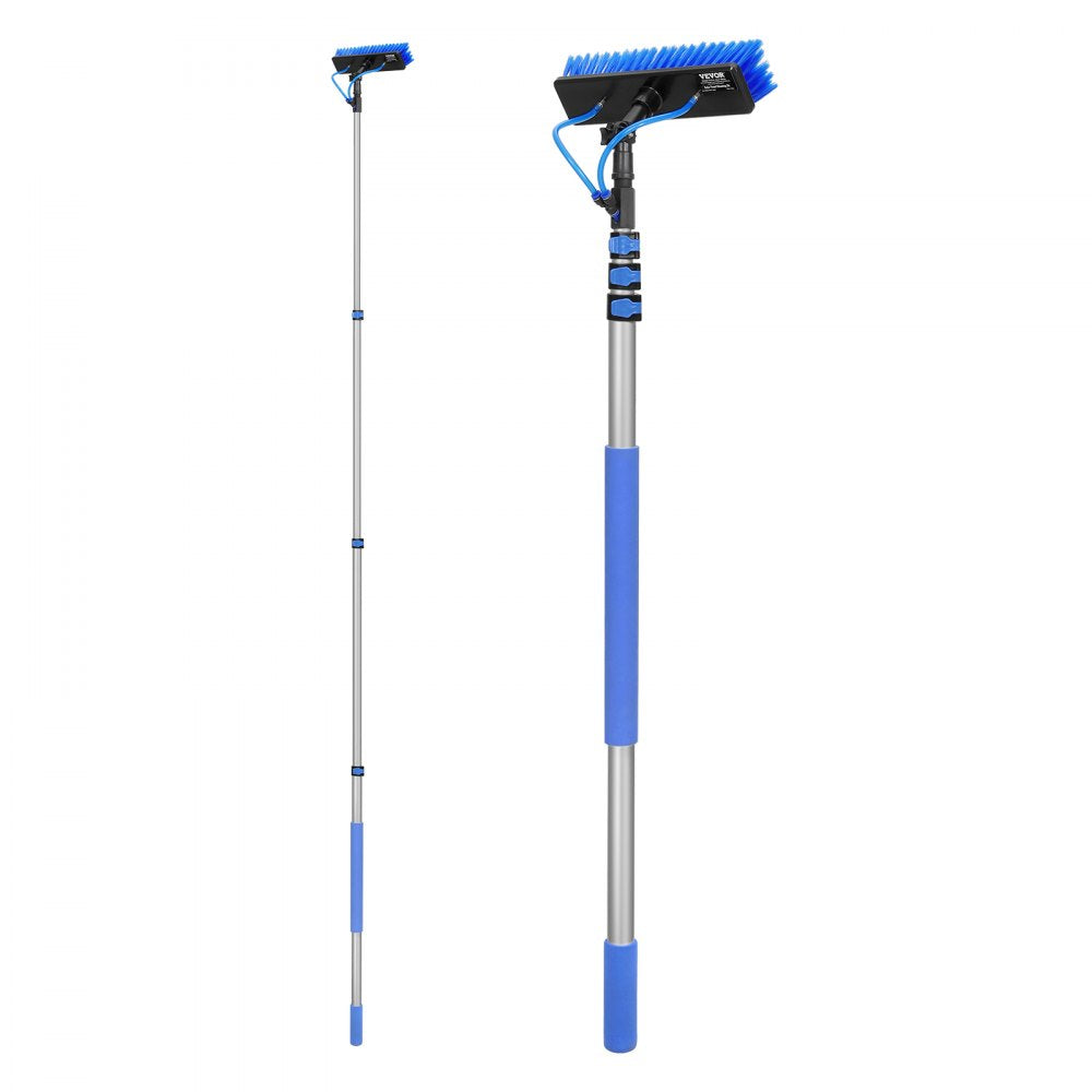 VEVOR Water Fed Pole Kit, 20FT Solar Panel Cleaning Pole with Extendable Handle, 180° Rotatable Brush Head & 65.6FT Hose, Household & Outdoor Window Cleaner Tool for Caravan Solar Panel Deck