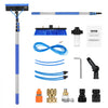 VEVOR Water Fed Pole Kit, 20FT Solar Panel Cleaning Pole with Extendable Handle, 180° Rotatable Brush Head & 65.6FT Hose, Household & Outdoor Window Cleaner Tool for Caravan Solar Panel Deck