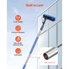 VEVOR Water Fed Pole Kit, 12FT Solar Panel Cleaning Pole with Extendable Handle, 180° Rotatable Brush Head & 65.6FT Hose, Household & Outdoor Window Cleaner Tool for Caravan Solar Panel Deck
